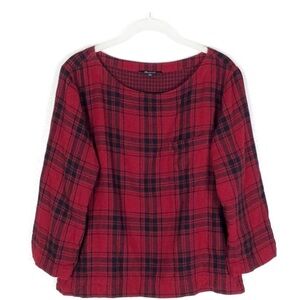 Madewell Herald Curtis plaid top M